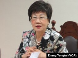 台湾前副总统 吕秀莲(美国之音 张永泰拍摄)