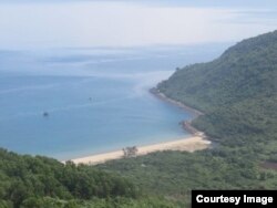 Bãi chuối nhìn từ trên cao.