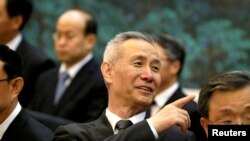 刘鹤2018年2月23日在一个活动上(路透社)