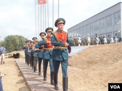 8月举行的俄罗斯国际军事比赛活动中的俄军仪仗兵。