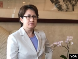 资料照:台湾驻美代表萧美琴, 2020年9月1日(美国之音锺辰芳拍摄)