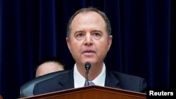 图为众议院情报委员会主席亚当·希夫(又译谢安达)。(2019年9月26日)