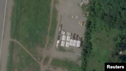 Hình ảnh vệ tinh của Planet Labs cho thấy hệ thống tên lửa Typhon tại Sân bay quốc tế Laoag, ở Laoag, Philippines, ngày 13/9/2024.