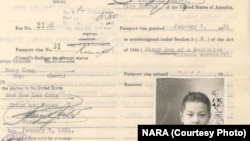一位名叫司马濂江的10岁男孩1931年申请到美国和父亲团聚。为绕过排华法,很多中国人以“纸上儿子”身份赴美。(美国国家档案馆)