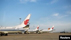 资料照片——2020 年 6 月 16 日,中国北京首都国际机场的中国国际航空飞机。