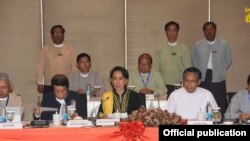 Daw Aung San Suu Kyi attends the tenth meeting of the Union Peace Dialogue Joint Committee (UPDJC)