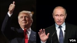 အမေရိကန်သမ္မတသစ် Donald Trump နဲ့ Russian သမ္မတ Vladimir Putin