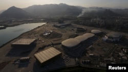 အိုလံပစ် ပြိုင်ပွဲများကျင်းပမည့် ရီယို ဒီဂျနေယို မြို့ အိုလံပစ် ကျေးရွာ ကို ဧပြီလ ၂၅ရက်နေ့က တွေ့ရစဉ်။ ဓါတ်ပုံ - REUTERS/Ricardo Moraes