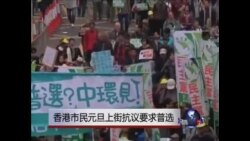 港人新年大游行 要求自由选举特首 港人新年大游行 要求自由选举特首