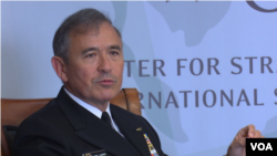 美军太平洋司令部司令哈里斯上将2016年1月27日称斯卡伯勒浅礁军事战略意义重大(美国之音黎堡)