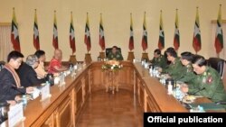 ဗိုလ်ချုပ်မှူးကြီး မင်းအောင်လှိုင်နဲ့ NCA လက်မှတ်ရေးထိုးထားတဲ့ အဖွဲ့တွေ တွေ့ဆုံ(Min Aung Hlaing FB)