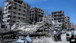 叙利亚城镇杜马疑似发生化学武器袭击的地点 (2018年4月16日)