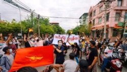 လက်ရှိ မန္တလေး ဆန္ဒပြပွဲတခု (ဓာတ်ပုံ- Simulation)