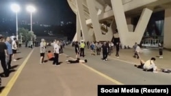 中国广东珠海中国广东珠海体育中心发生一名凶嫌驾车蓄意撞人重大恶性案件。(2024年11月11日)