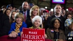 美国密西根州的川普支持者(2016年10月31日)