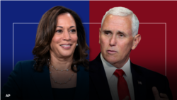 Phó Tổng thống Mike Pence, đảng Cộng hoà và ứng cử viên phó Tổng thống Kamala Harris, đảng Dân chủ đối mặt tối ngày 7/10 trong cuộc tranh luận duy nhất.