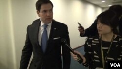 美国联邦参议员鲁比奥(Sen. Marco Rubio)6月21日接受美国之音记者采访。