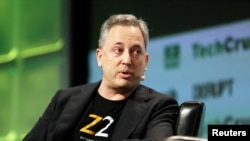 2016年9月13日,Zenefits公司首席执行官大卫·萨克斯(David Sacks)在美国加利福尼亚州旧金山的一个科技活动上发言。