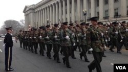 美国总统就职典礼彩排(美国之音方方拍摄)