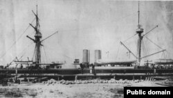 甲午战争中的中国军舰定远号(出处不详)