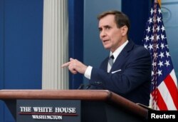 资料照片:白宫国家安全委员会发言人、前五角大楼发言人约翰·科比。