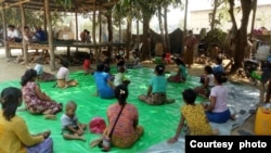 ရခိုင်ပြည်နယ် စစ်တွေမြို့တနေရာရှိ စစ်ရှောင်စခန်း (ဓါတ်ပုံ -- UK health programme)