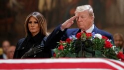 သမ္မတဟောင်း Bush ရုပ်အလောင်း သမ္မတ Trump နဲ့ သမ္မတကတော် ဂါရဝပြု သမ္မတဟောင်း Bush ရုပ်အလောင်း သမ္မတ Trump နဲ့ သမ္မတကတော် ဂါရဝပြု