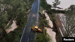 landfall, in the western state of Gujarat