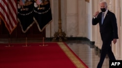 资料照:美国总统拜登2021年8月31日在白宫就美军撤出阿富汗发表讲话。