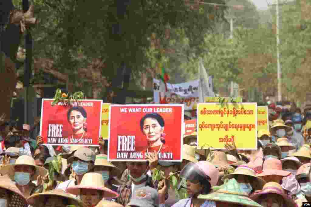 မကွေးတိုင်း၊ ရေစကြိုမြို့ စစ်အာဏာသိမ်းကန့်ကွက်ဆန္ဒပြ