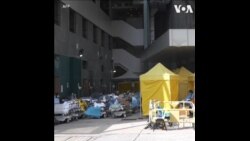 香港新冠疫情上升 医院设户外病床  香港新冠疫情上升 医院设户外病床
