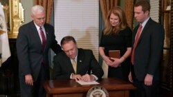 ကန်နိုင်ငံခြားရေးဝန်ကြီးသစ် Mike Pompeo ကျမ်းသစ္စာကျိန်ဆို ကန်နိုင်ငံခြားရေးဝန်ကြီးသစ် Mike Pompeo ကျမ်းသစ္စာကျိန်ဆို