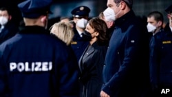 Камала Гарріс прибула до Мюнхена для участі в конференції з питань безпеки 17 лютого 2022 р.