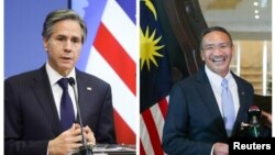 အမေရိကန်နိုင်ငံခြားရေးဝန်ကြီး Antony Blinken နဲ့ မလေးရှားနိုင်ငံခြားရေးဝန်ကြီး Hishammuddin Hussein