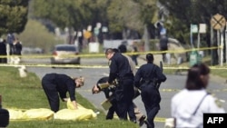 Поліція працює на місці скоєння злочину.