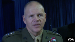 奈勒上将:我有耐心处理普天间基地搬迁问题 (美国之音黎堡拍摄)