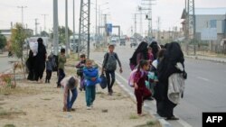 ဂါဇာကမ်းမြောင် Rafah ဒေသကို စွန့်ခွာလာကြသူများ (မေ ၆၊ ၂၀၂၄)