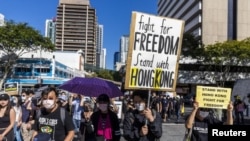澳大利亚星期天(9月29日)举行声援香港集会。路透社