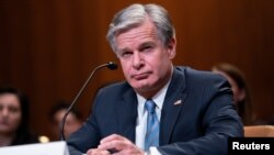 美国联邦调查局(FBI)局长克里斯托弗·雷(Chris Wray)2024年6月4日)在联邦参议院拨款委员会作证。(路透社)