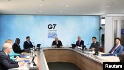 七国集团领导人2021年6月12日继续开会(路透社)