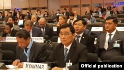 ဂျနီဗာမှာလုပ်တဲ့ UNHCR အစည်းအဝေးမှာ ပြည်ထောင်စုဝန်ကြီး ဒေါက်တာဝင်းမြတ်အေး နှင့်အဖွဲ့ (MOI)