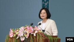 台湾总统蔡英文就职演说 2016年5月20日。(摄影:齐勇明)