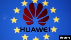 华为标志与欧盟标志的重合。