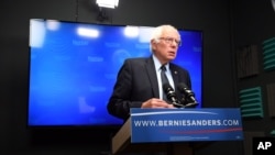 美国民主党总统参选人桑德斯。