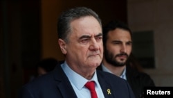 以色列外交部长以色列·卡茨( Israel Katz)在耶路撒冷。(资料照, 202 年 11 月 7 日)