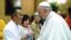 Sovan Tun, head of the the Cambodian Buddhist Society of Wat Buddhikaram Temple in Maryland, greets Pope Francis at the Vatican in Rome, in June 2015. (Photo courtesy of the Vatican/Sovan Tun)