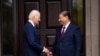 美国总统拜登与中国领导人习近平在加州费罗丽庄园举行双边会谈。(2023年11月15日)