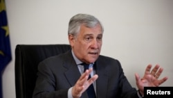 资料照:意大利副总理兼外长安东尼奥·塔亚尼(Antonio Tajani)