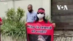 အင်ဒိုနီးရှားနိုင်ငံ မြို့တော်ဂျာကာတာမှာ မြန်မာစစ်တပ် အာဏာသိမ်းမှုကို ဆန့်ကျင်ဆန္ဒပြ အင်ဒိုနီးရှားနိုင်ငံ မြို့တော်ဂျာကာတာမှာ မြန်မာစစ်တပ် အာဏာသိမ်းမှုကို ဆန့်ကျင်ဆန္ဒပြ