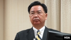 台湾外长吴钊燮2019年3月4号在立法院外交及国防委员会接受质询 。(美国之音张永泰)